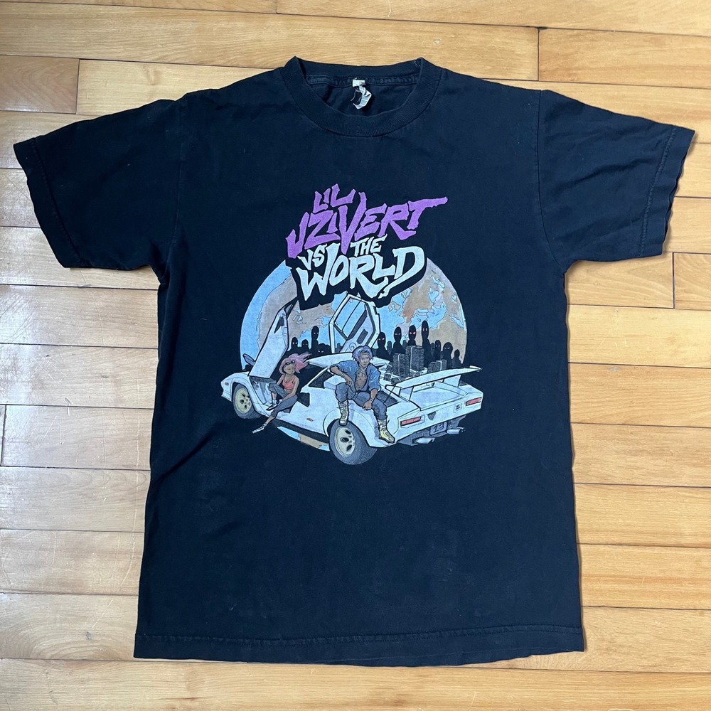 Lil Uzi Vert vs The World Graphic T-Shirt Black Alstyle Mens Small Rap Tee